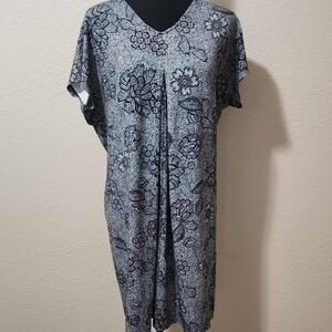 J. Jill Black and Gray Floral Dress